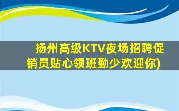 扬州高级KTV夜场招聘促销员贴心领班勤少欢迎你)